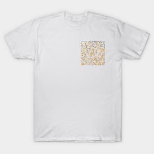 Broken Tiles Mosaic Pattern Chrome Yellow Color Background GC-120-7 T-Shirt